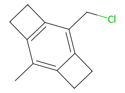 2-(Chloromethyl)-7-methyltricyclo[6.2.0.03,6]deca-1,3(6),7-triene structure