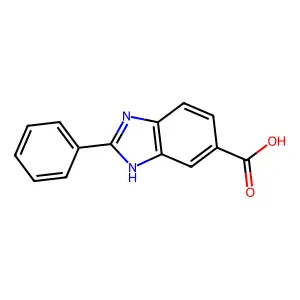 2-phenyl-1H-1,3-benzodiazole-6-carboxylic acid structure