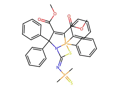 dimethyl (7Z)-7-dimethylphosphinothioylimino-2,2,5,5-tetraph structure