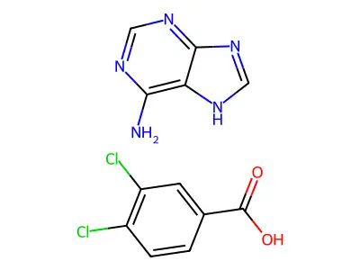 3,4-Dichlorobenzoic acid--3H-purin-6-amine (1/1) structure