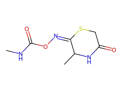 [(3-methyl-5-oxothiomorpholin-2-ylidene)amino] N-methylcarbamate structure