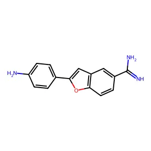 2-(4-氨基苯基)苯并呋喃-5-甲脒 structure