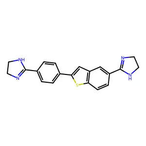 1H-Imidazole, 4,5-dihydro-2-(4-(5-(4,5-dihydro-1H-imidazol-2-yl)benzo(b)thien-2-yl)phenyl)- structure