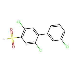 1,4-Dichloro-2-(3-chlorophenyl)-5-methylsulfonylbenzene structure