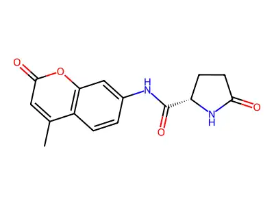 L-Pyroglutamic acid 7-amido-4-methylcoumarin structure