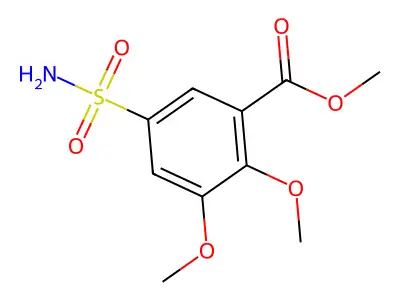 Methyl 2,3-dimethoxy-5-sulphamoylbenzoate structure