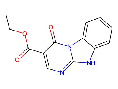 Ethyl 4-oxo-1,4-dihydropyrimido[1,2-a]benzimidazole-3-carboxylate structure