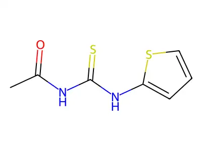 N-(thiophen-2-ylcarbamothioyl)acetamide structure