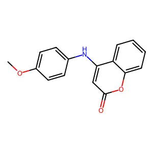4-(4-Methoxyanilino)chromen-2-one structure