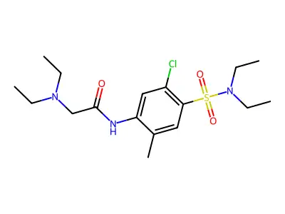 Acetamide, N-(5-chloro-2-methyl-N,N-diethyl-4-((diethylamino)sulfonyl)phenyl)- structure