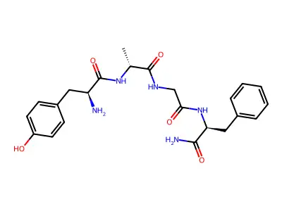Tyrosyl alanyl-glycyl-phenylalaninamide structure