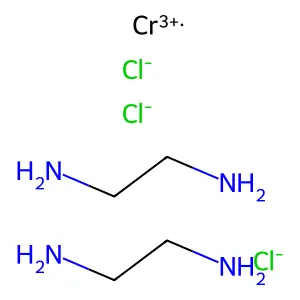 Dichlorobis(1,2-ethanediamine-N,N')chromium(I) chloride structure