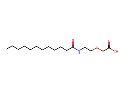 (2-((1-Oxododecyl)amino)ethoxy)acetic acid structure