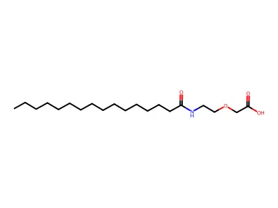 (2-((1-Oxohexadecyl)amino)ethoxy)acetic acid structure