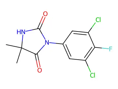 2,4-Imidazolidinedione, 3-(3,5-dichloro-4-fluorophenyl)-5,5-dimethyl- structure