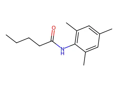 N-(2,4,6-trimethylphenyl)pentanamide structure