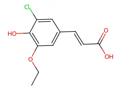3-(3-Chloro-5-ethoxy-4-hydroxyphenyl)prop-2-enoic acid structure