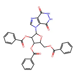 [3,4-dibenzoyloxy-5-(4,7-dioxo-5,6-dihydroimidazo[4,5-d]pyridazin-3-yl)oxolan-2-yl]methyl benzoate structure