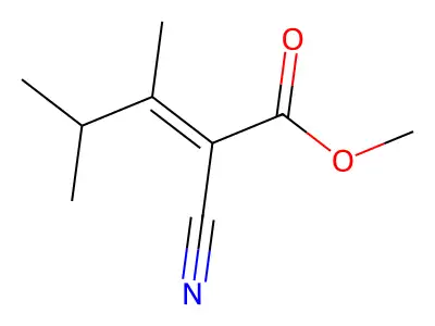 Methyl 2-cyano-3,4-dimethylpent-2-enoate structure