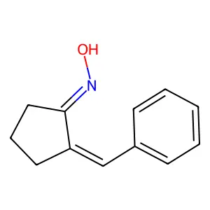 Cyclopentanone, 2-(phenylmethylene)-, oxime structure