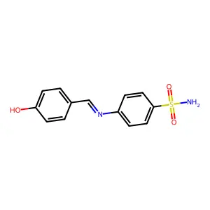 Benzenesulfonamide, 4-[[(4-hydroxyphenyl)methylene]amino]- structure