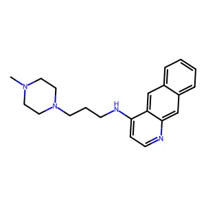 N-[3-(4-methylpiperazin-1-yl)propyl]benzo[g]quinolin-4-amine structure