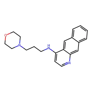 Benzo(g)quinolin-4-amine, N-(3-(4-morpholinyl)propyl)- structure