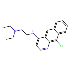 1,2-Ethanediamine, N'-(10-chlorobenzo(g)quinolin-4-yl)-N,N-diethyl- structure