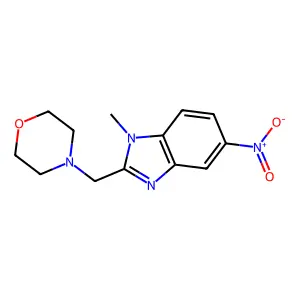 4-[(1-Methyl-5-nitrobenzimidazol-2-yl)methyl]morpholine structure