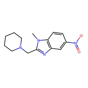 1-Methyl-5-nitro-2-(piperidin-1-ylmethyl)benzimidazole structure