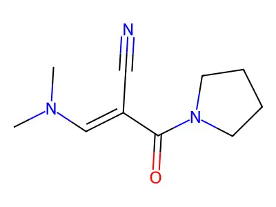 3-(Dimethylamino)-2-(pyrrolidine-1-carbonyl)prop-2-enenitrile structure