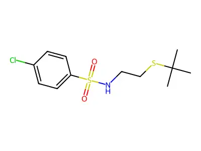 N-[2-(tert-butylsulfanyl)ethyl]-4-chlorobenzenesulfonamide structure