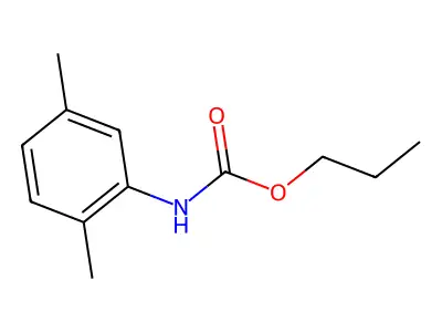 propyl N-(2,5-dimethylphenyl)carbamate structure