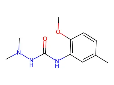 1,1-Dimethyl-4-(2-methoxy-5-methylphenyl)semicarbazide structure