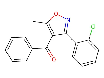 [3-(2-Chlorophenyl)-5-methylisoxazol-4-yl](phenyl)methanone structure