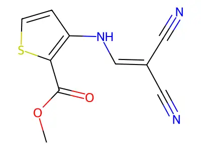 Methyl 3-((2,2-dicyanovinyl)amino)thiophene-2-carboxylate structure