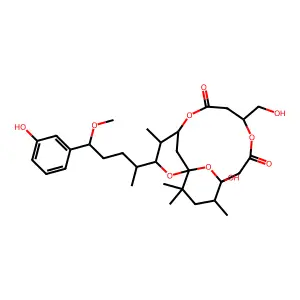 Aplysiatoxin, 17-debromo-29-de(1-hydroxyethyl)-29-(hydroxymethyl)- structure