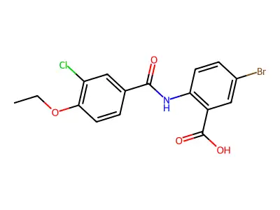 5-Bromo-2-[(3-chloro-4-ethoxybenzoyl)amino]benzoic acid structure