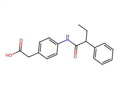 {4-[(2-Phenylbutanoyl)amino]phenyl}acetic acid structure