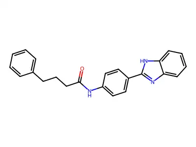 N-[4-(1H-benzimidazol-2-yl)phenyl]-4-phenylbutanamide structure