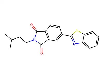 5-(1,3-Benzothiazol-2-yl)-2-(3-methylbutyl)isoindole-1,3-dione structure
