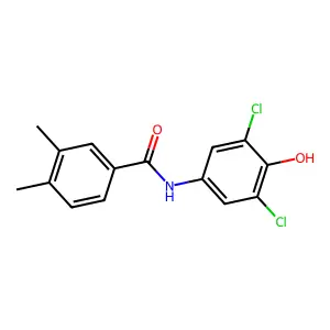 N-(3,5-dichloro-4-hydroxyphenyl)-3,4-dimethylbenzamide structure