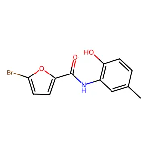 5-bromo-N-(2-hydroxy-5-methylphenyl)furan-2-carboxamide structure