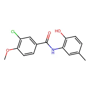 3-chloro-N-(2-hydroxy-5-methylphenyl)-4-methoxybenzamide structure