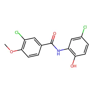 3-chloro-N-(5-chloro-2-hydroxyphenyl)-4-methoxybenzamide structure