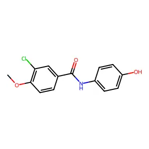 3-chloro-N-(4-hydroxyphenyl)-4-methoxybenzamide structure