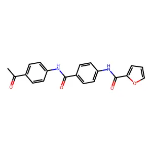 N-[4-[(4-acetylphenyl)carbamoyl]phenyl]furan-2-carboxamide structure