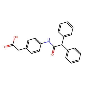 {4-[(Diphenylacetyl)amino]phenyl}acetic acid structure