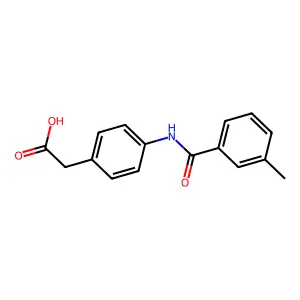 {4-[(3-Methylbenzoyl)amino]phenyl}acetic acid structure