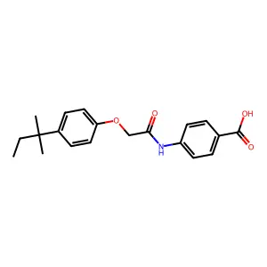4-{[(4-Tert-pentylphenoxy)acetyl]amino}benzoic acid structure